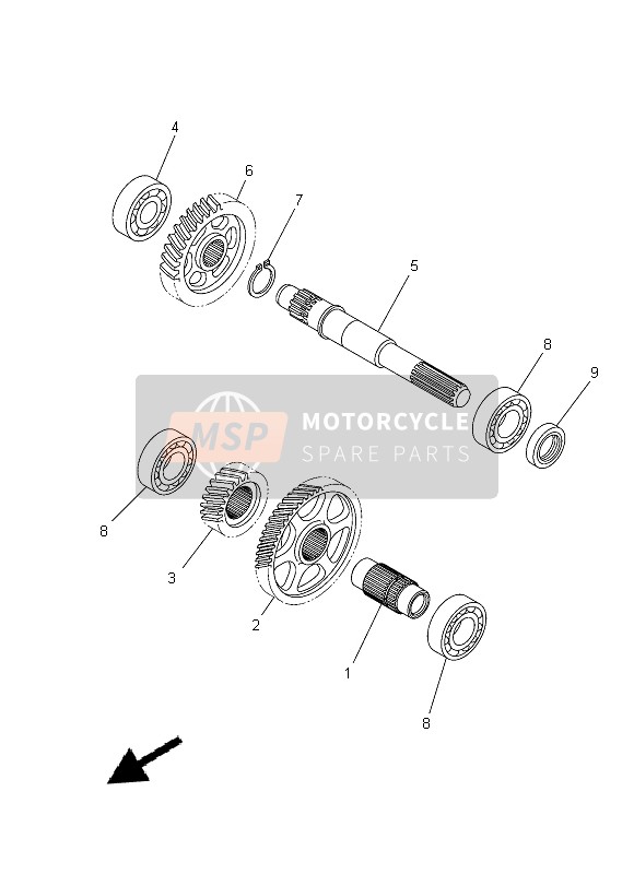 Yamaha XP500A 2013 Transmissie voor een 2013 Yamaha XP500A